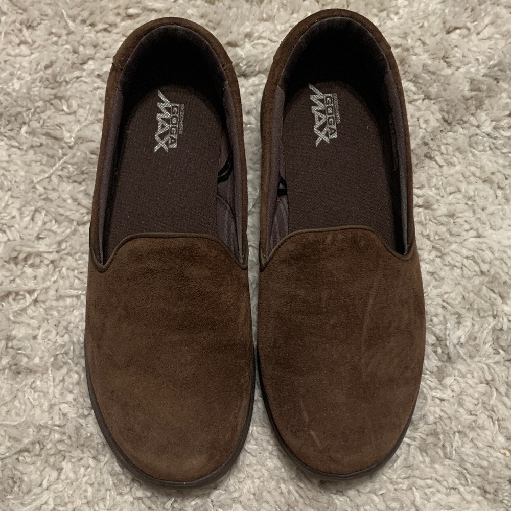 Skechers Goga Max GoStep Lite Brown Slip On Shoe